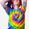 Colortone Neon Rainbow Tie Dye Band T-Shirts