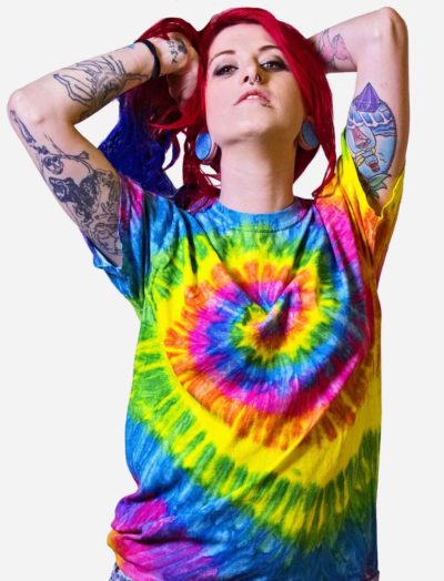 Colortone Neon Rainbow Tie Dye Band T-Shirts