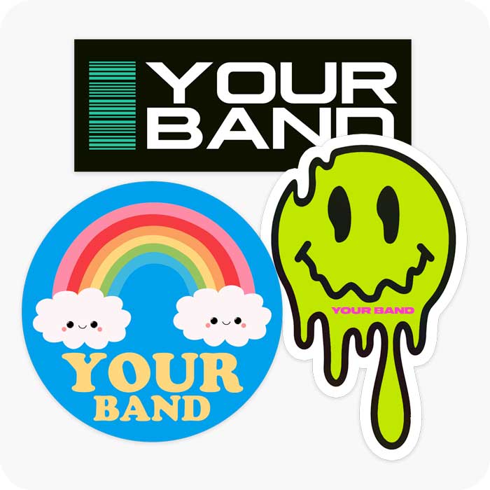 custom band stickers