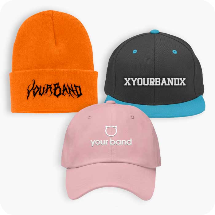 custom band hats