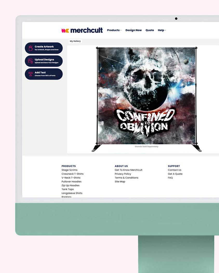 Merchcult Design Online Band Stage Scrims